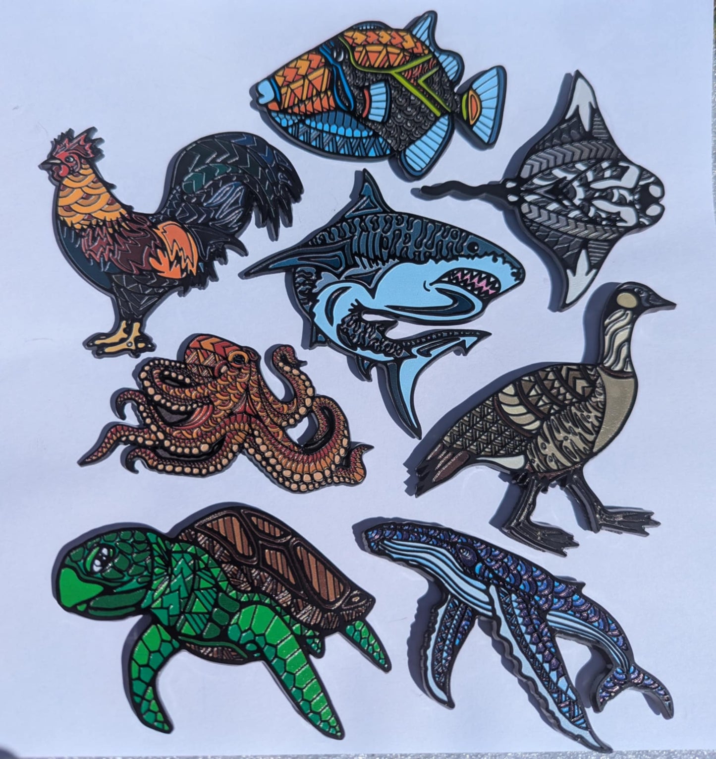 Rooster Tribal Magnet
