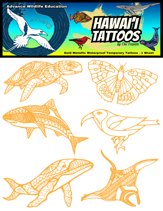 Hawaiian Tattoos (Gold Metallic)