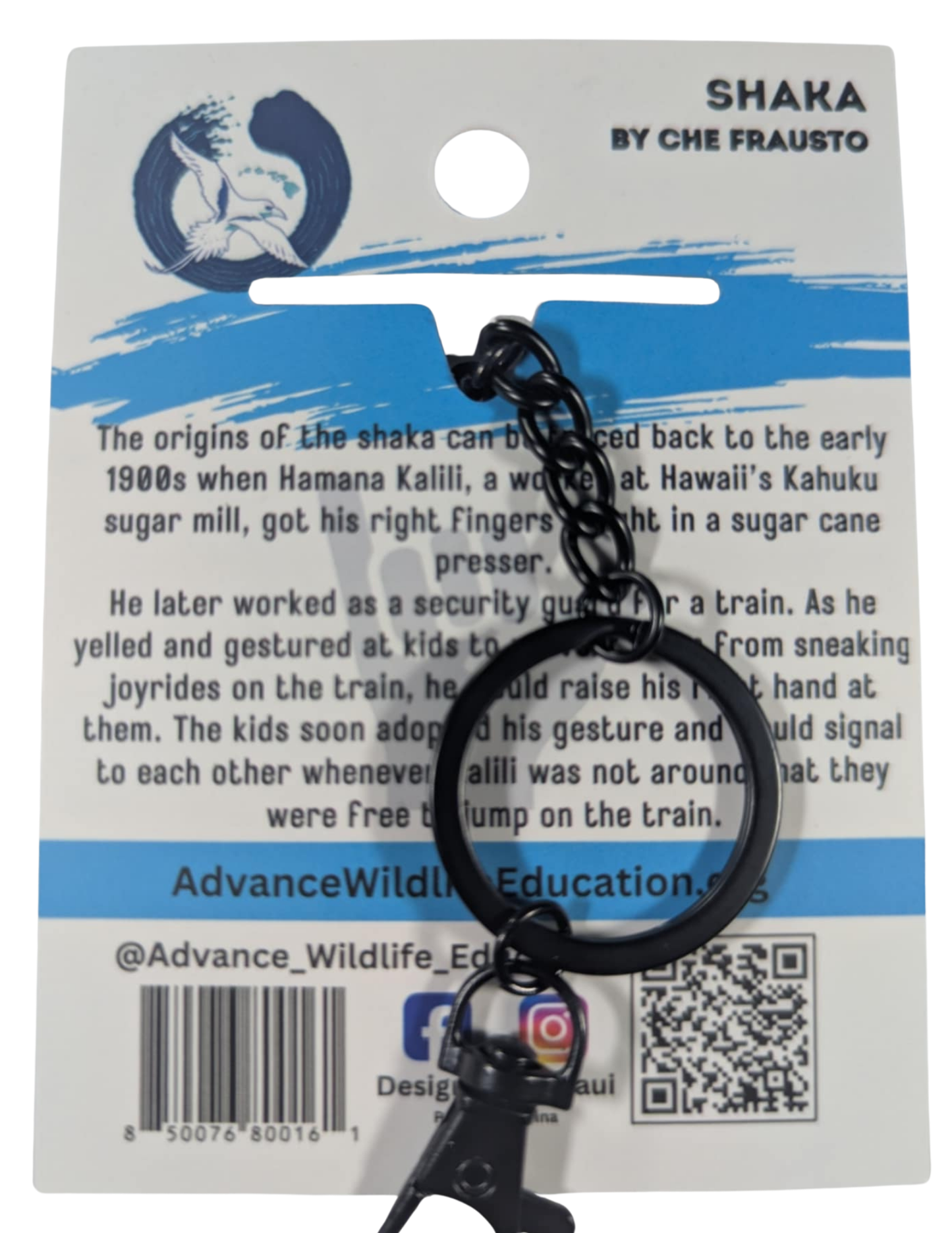 Shaka Metal Keychain