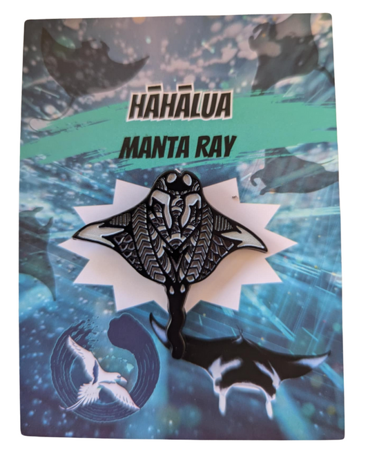 Manta Ray Enamel Pin
