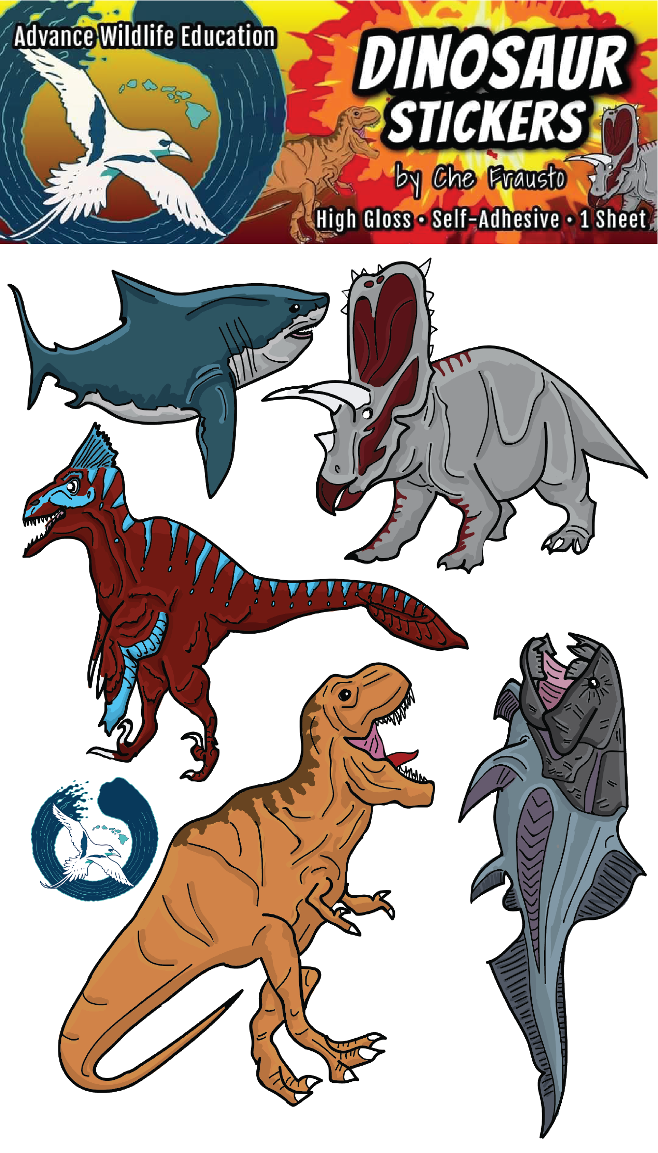 Pegatinas dinosaurios