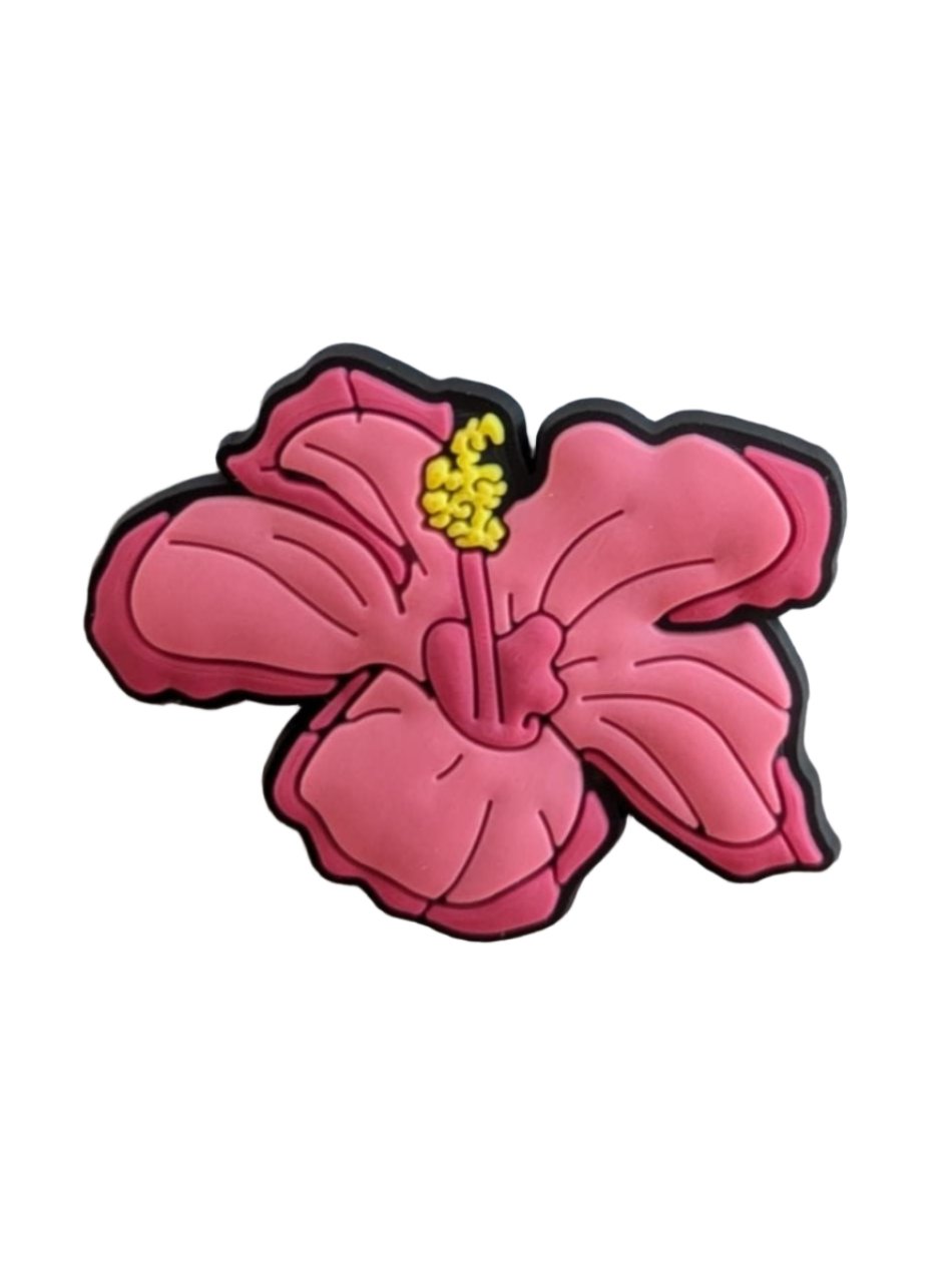 Pink Hibiscus Shoe Charm