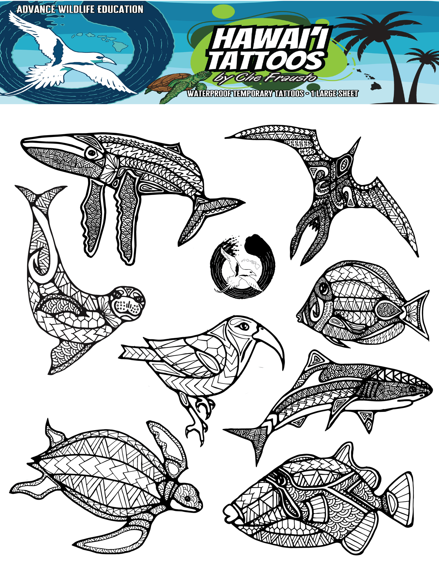 Hawaiian Tattoos - Large