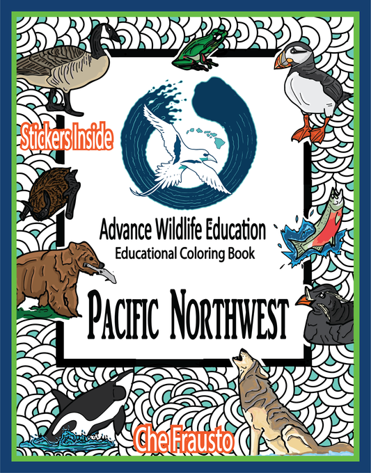 Pacific Northwest Wildlife Educational Coloring Book