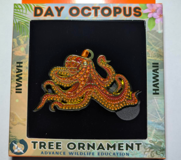 Octopus Glass Enamel Ornament