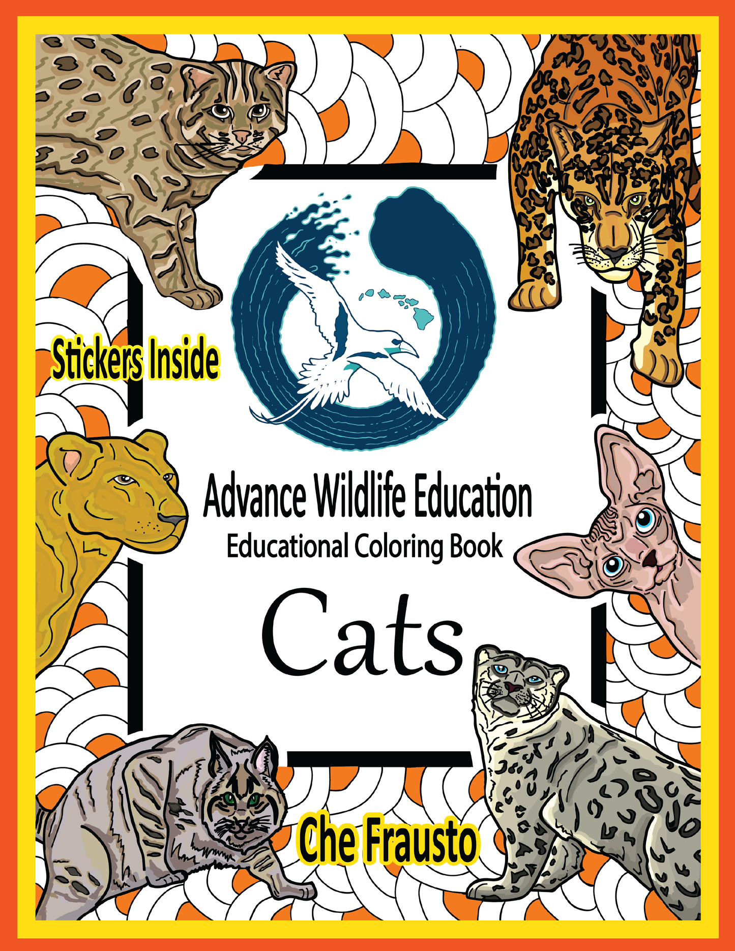Cats Educational Coloring Book