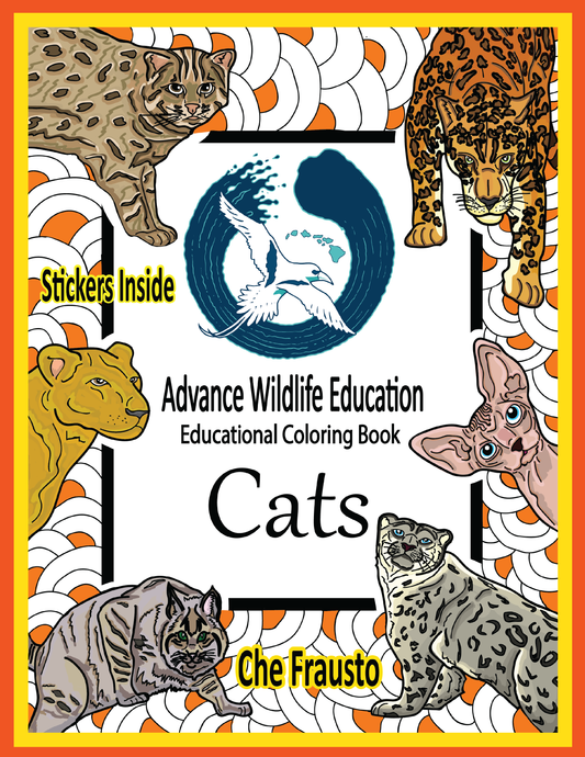 Cats Educational Coloring Book