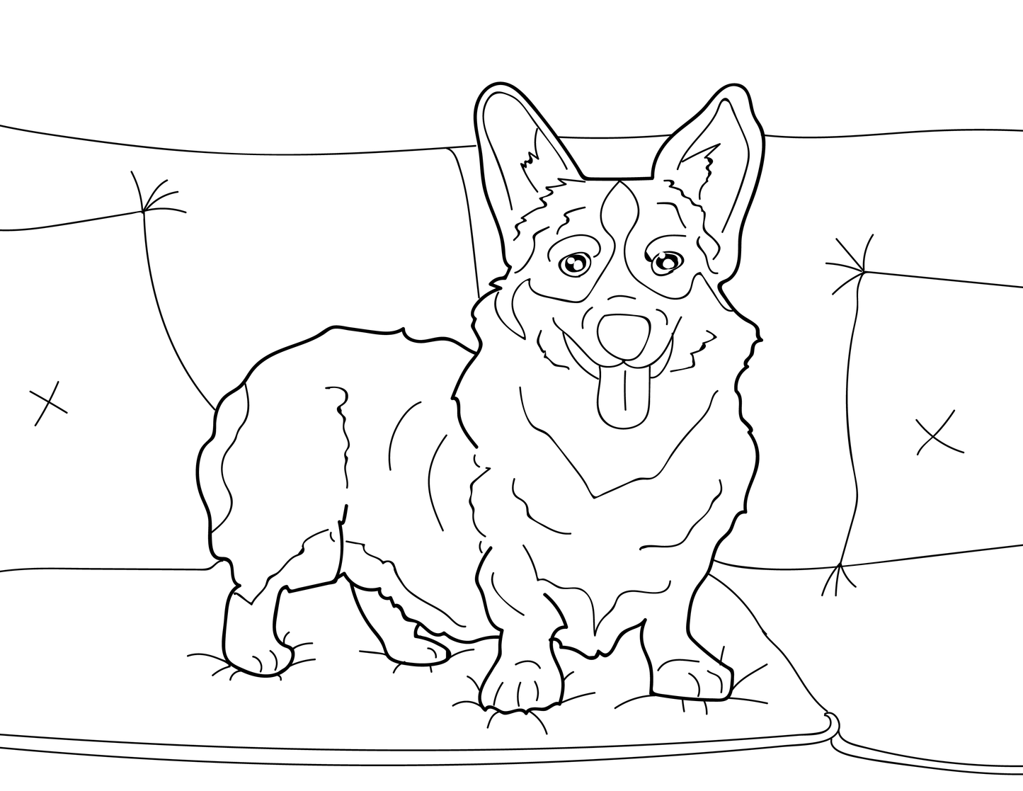 Libro para colorear educativo de perros