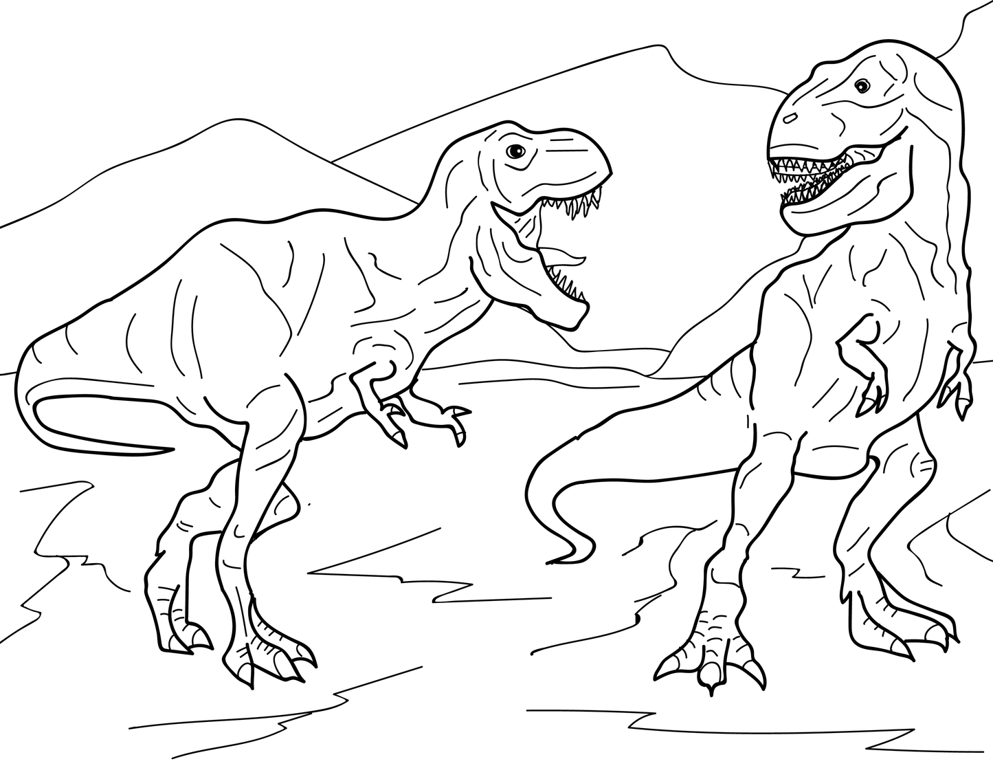 Libro para colorear educativo de dinosaurios