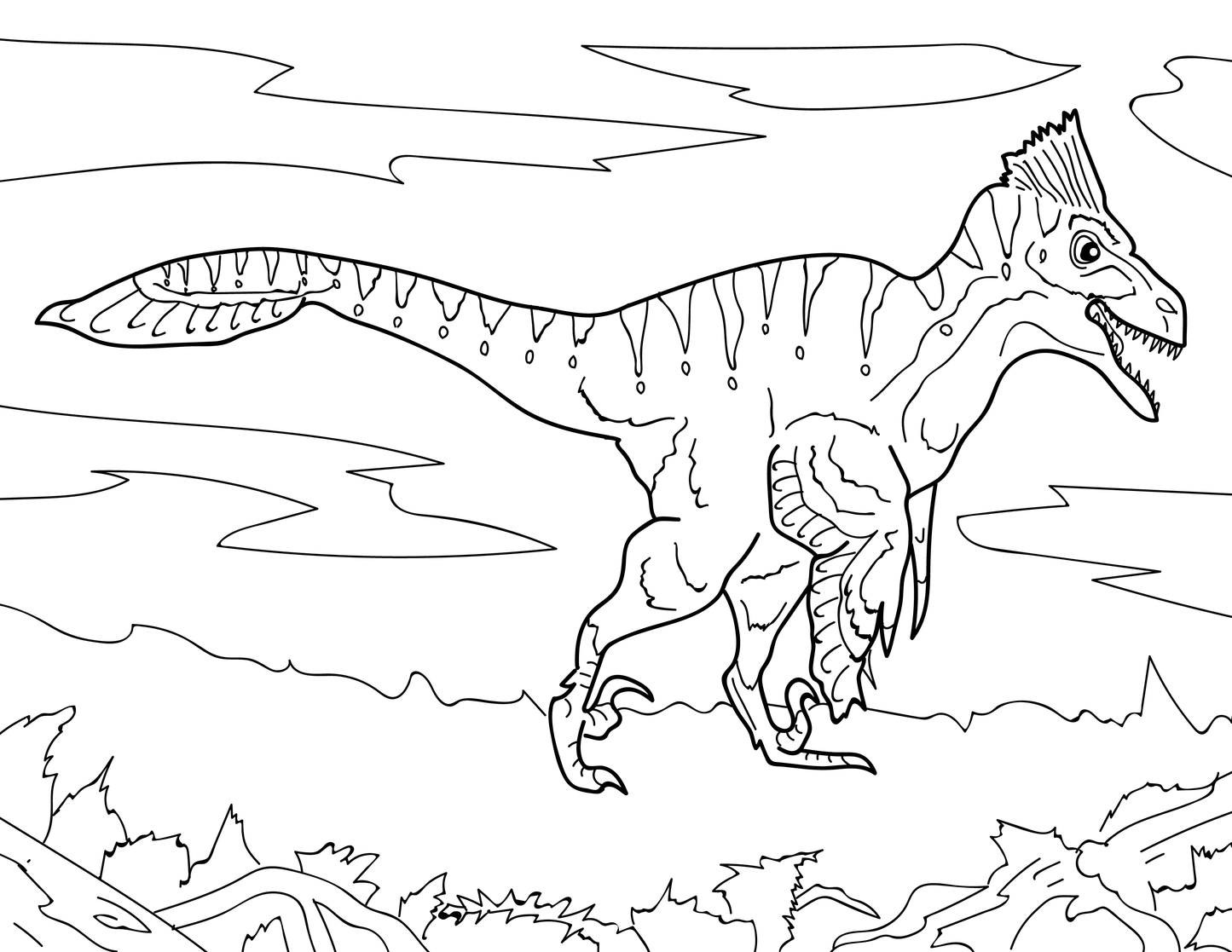 Libro para colorear educativo de dinosaurios