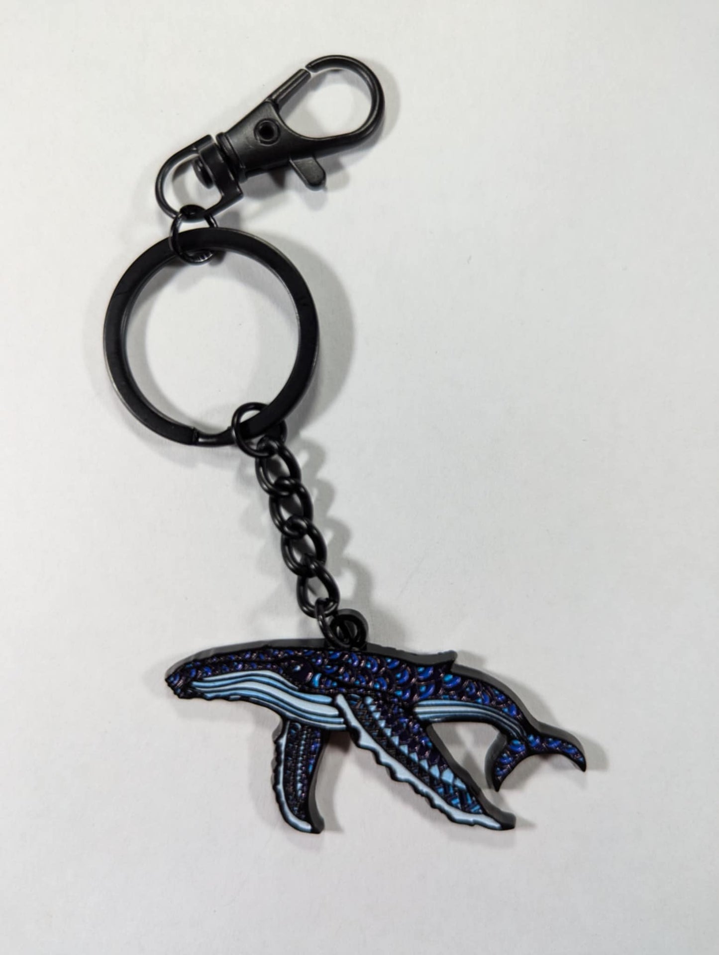 Humpback Whale Metal Keychain