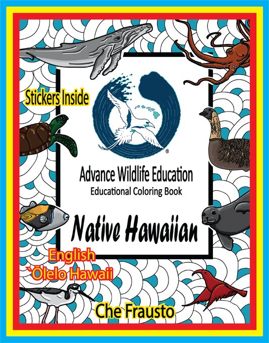 Hawaiian Wildlife Educational Coloring Book (Olelo/English)