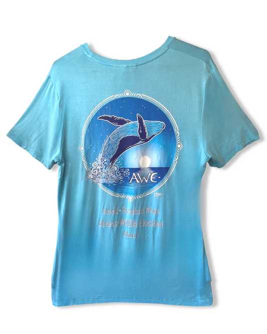 Camiseta Unisex Bambú - Ballena Jorobada (Azul Claro) 