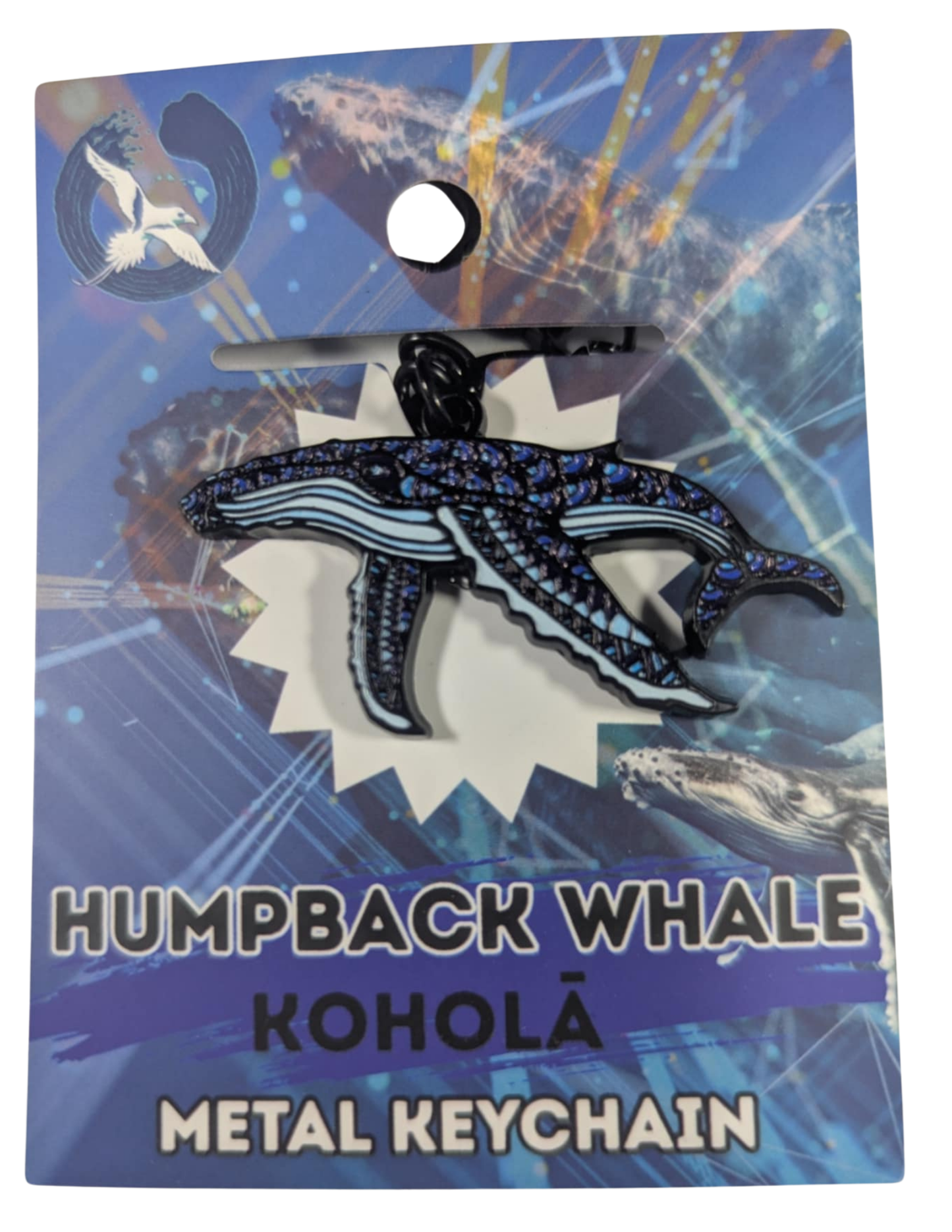 Humpback Whale Metal Keychain