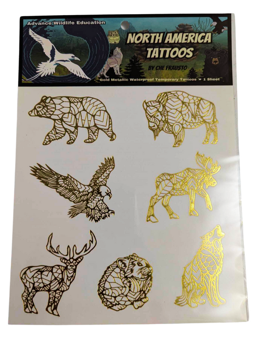 North America Tattoos (Gold Metallic)