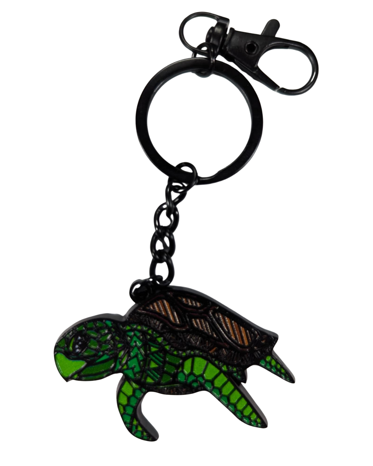 Sea Turtle Metal Keychain