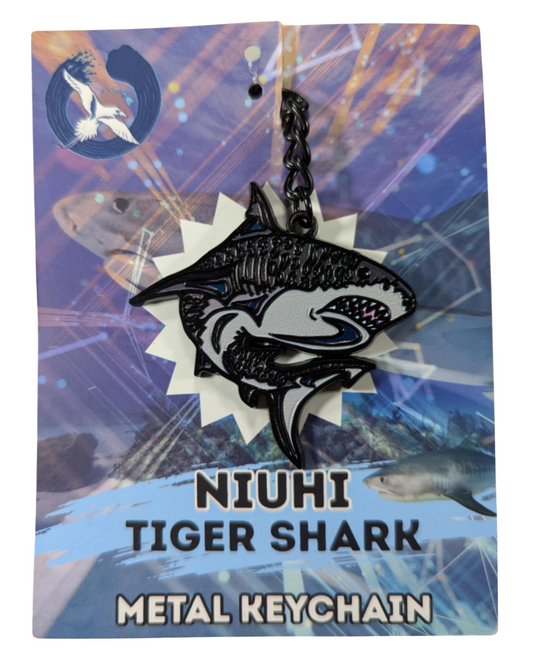 Tiger Shark Metal Keychain