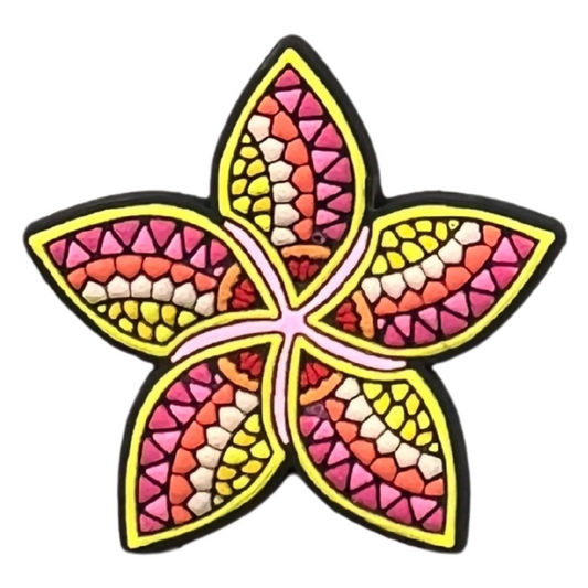 Red Plumeria Croc Shoe Charm