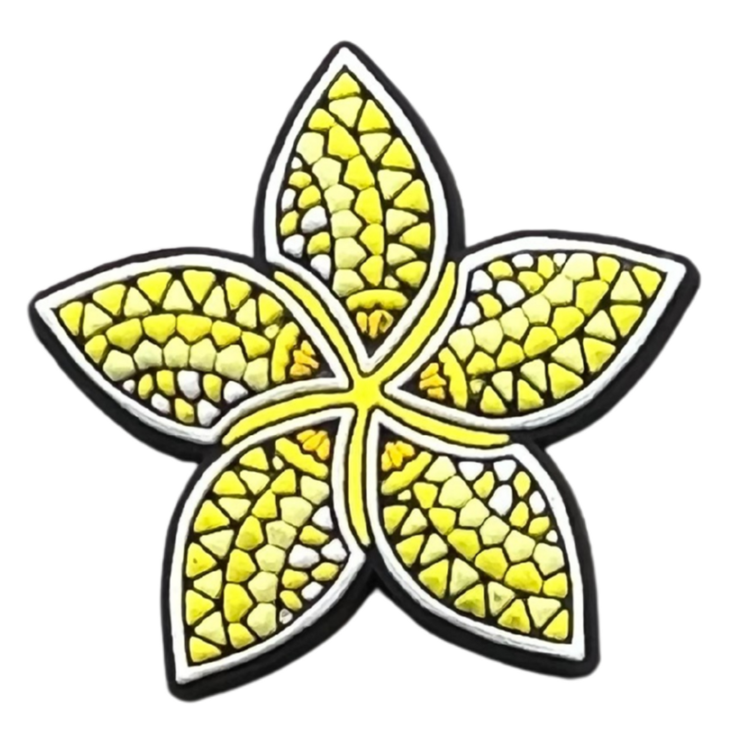 Yellow Plumeria Croc Shoe Charm