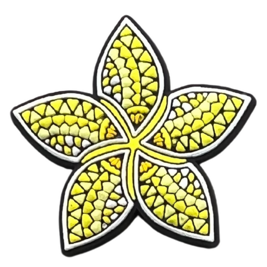 Yellow Plumeria Croc Shoe Charm