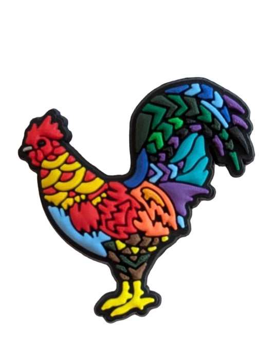 Shoe Charm Rooster Tribal