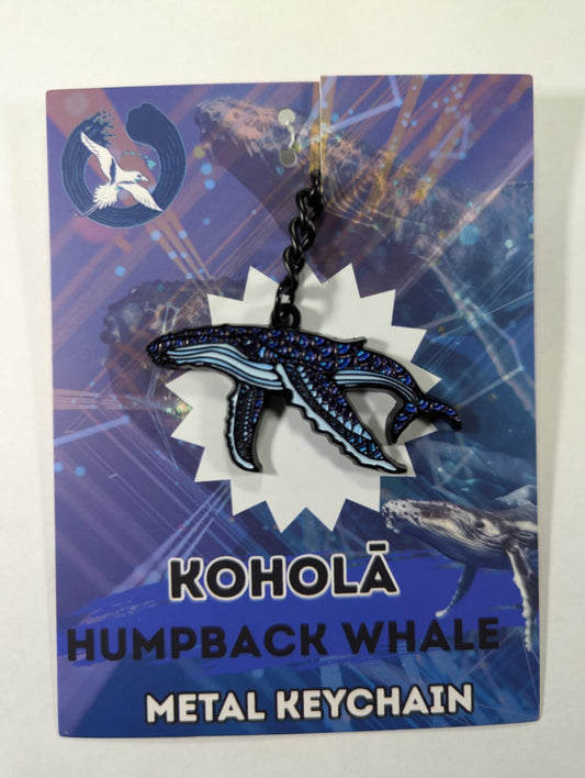 Humpback Whale Metal Keychain