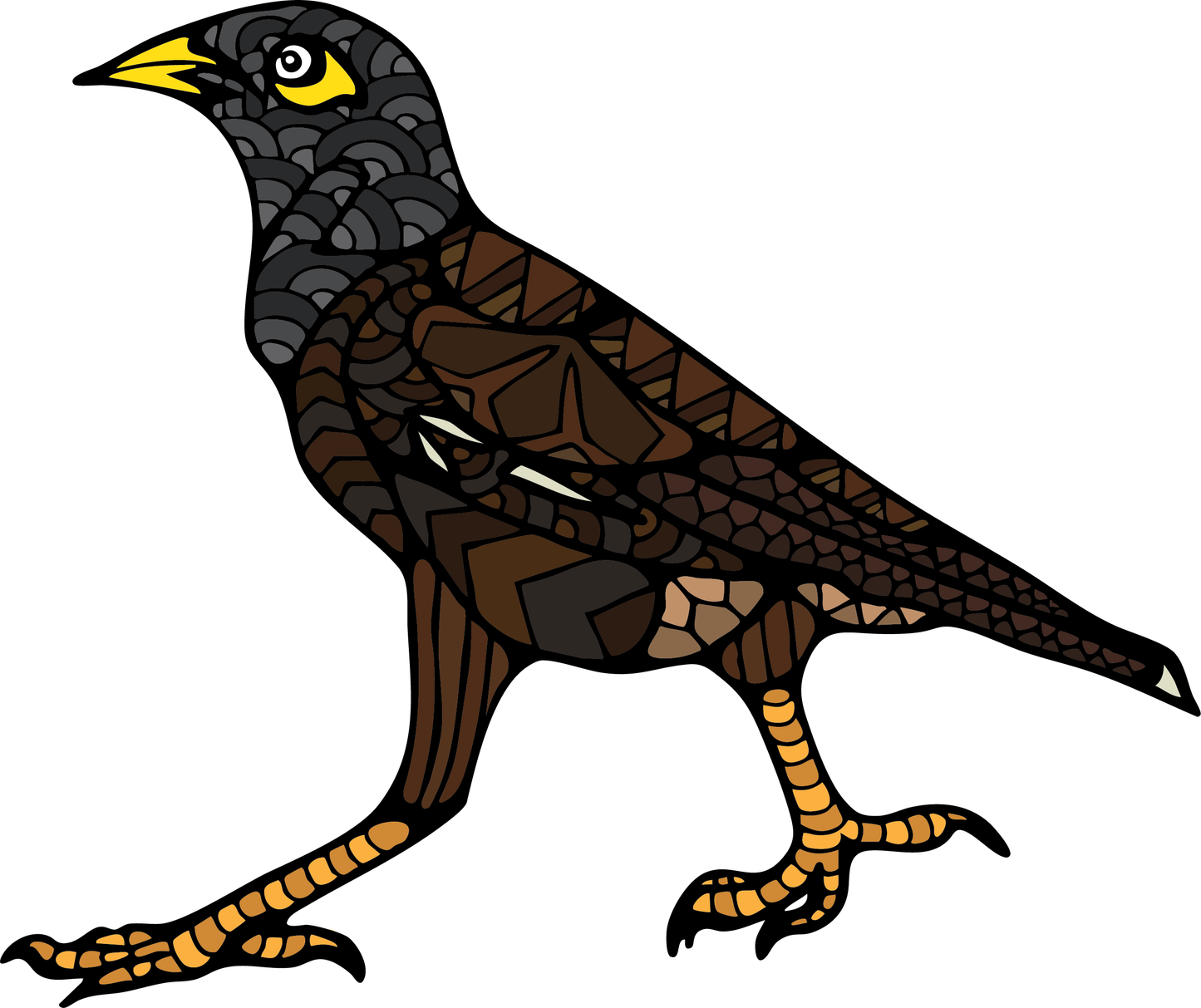 Myna Bird Metal Magnet