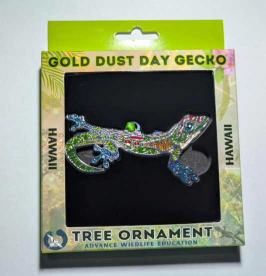 Gecko Glass Enamel Ornament