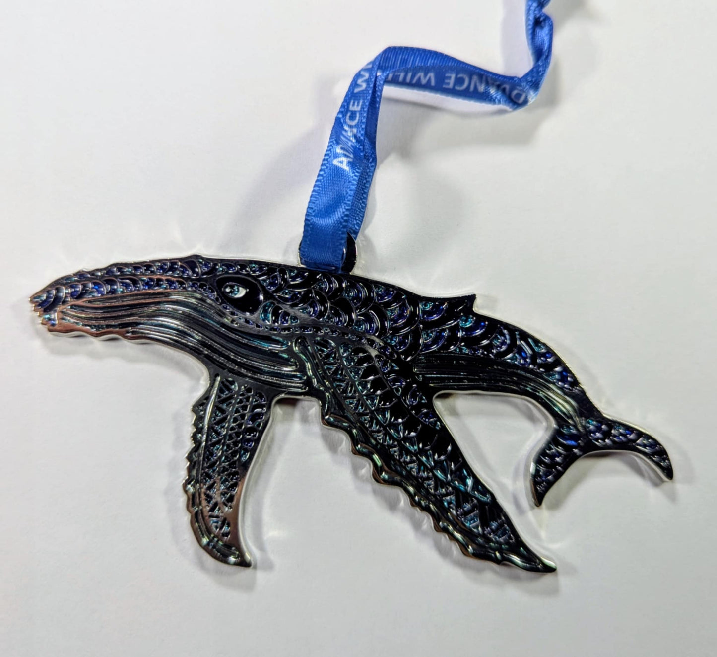 Humpback Whale Glass Enamel Ornament