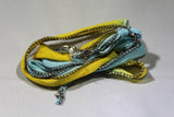 `I`iwi Cloth Wrap Bracelet (Blue/Yellow)