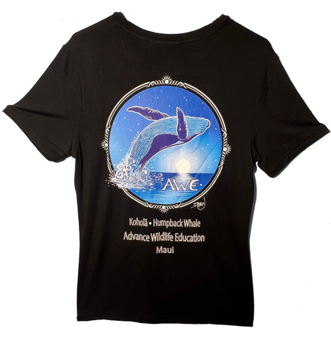 Bamboo Unisex T-Shirt - Humpback Whale (Black)