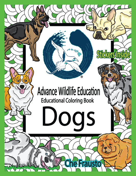 Libro para colorear educativo de perros