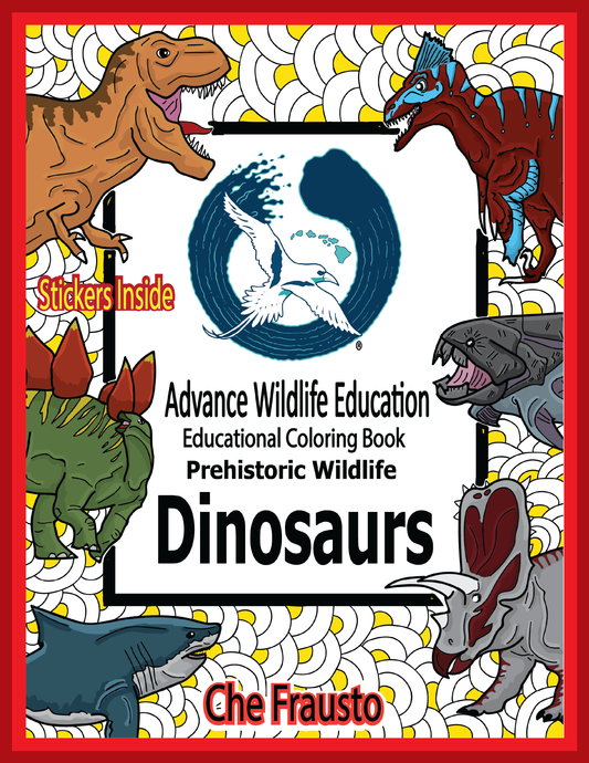 Libro para colorear educativo de dinosaurios