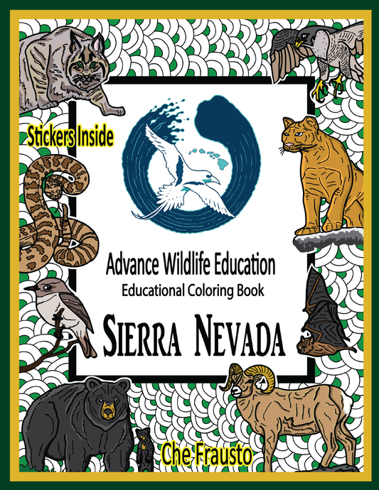 Sierra Nevada Wildlife Educational Coloring Book